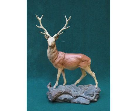 BESWICK UNGLAZED CERAMIC STAG NO 2629 BY GRAHAM TONGUE 34 cm