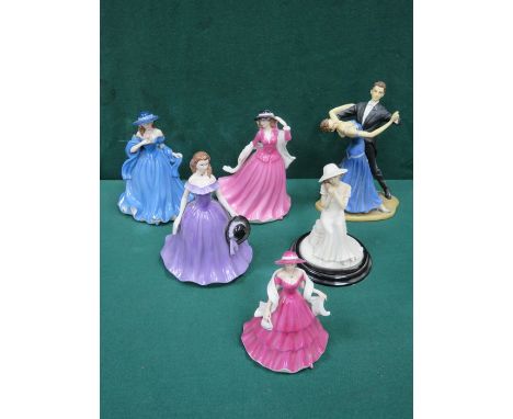 SIX VARIOUS LEONARDO COLLECTION GLAZED AND UNGLAZED CERAMIC FIGURES 