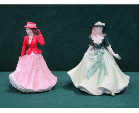 TWO ROYAL WORCESTER GLAZED CERAMIC FIGURINES 