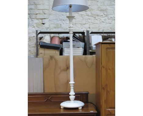 PAINTED STANDARD LAMP WITH SHADE 