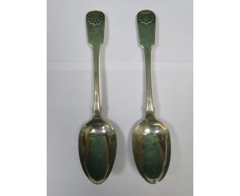 PAIR VICTORIAN SCOTTISH SILVER SPOON, EDINBURGH ASSAY 