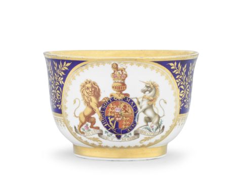 A Barr, Flight and Barr Worcester Royal armorial breakfast cup from The George III Service, circa 1805Of generous size, richl