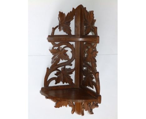 A small Black Forest corner shelf, 19.5” high