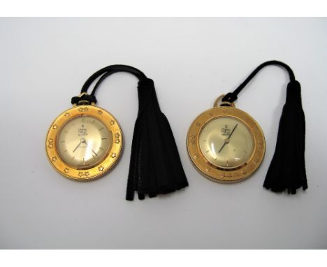 SARCAR, GENEVA: TWO GOLD POCKET WATCHES COMMEMORATING THE SHAH OF IRAN’S CORONATION, CIRCA 1967both with manual wind 17 jewel