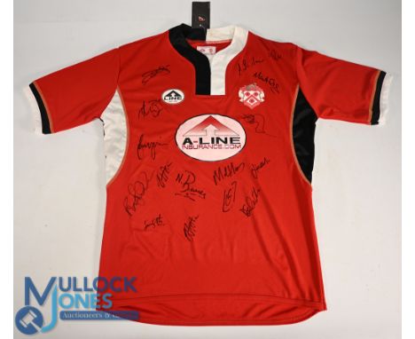 Kettering Town FC Home Football Shirt 2005-2006 Multi signed with sixteen signatures on front Size Medium A-Line (G) with tag