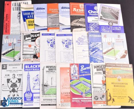 Collection of football programmes 1959/60 Chelsea v Atletico Bilbao, Birmingham City v Chelsea, Aston Villa v Sheffield Utd, 