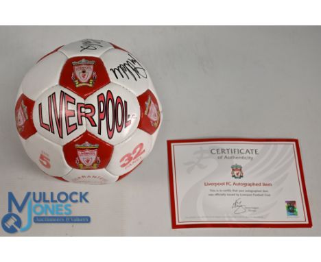 Liverpool FC Multi signed Size 5 Football issued by Liverpool FC with COA Eleven signatures to inc. Dominic Matteo Ian Rush (