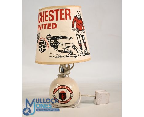 Manchester United Football Club Lampshade c1960s good condition with some creases to shade