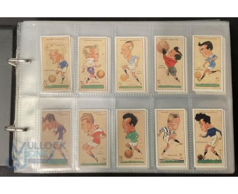 Selection of Football Cigarette Cards/ Gum Cards - to include complete sets John Player 1927 Football Caricatures by MAC, Foo
