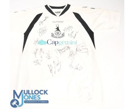 AFC Telford United Home Football Shirt 2006-2007 Multi signed with fourteen signatures on front Size 34/36 Hummel / Capgemini