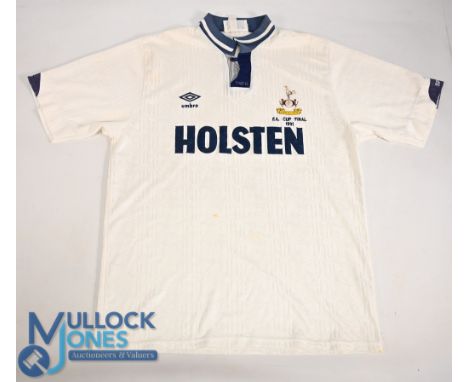 Tottenham Hotspur FC Home Football Shirt 1991 FA Cup Final Size XL. Umbro / Holsten (VG) with some marks, pulls