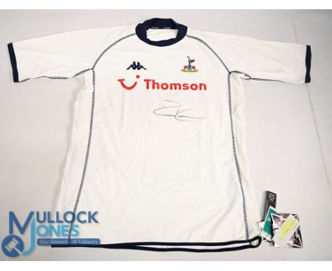 Tottenham Hotspur FC Home Football Shirt 2002-2003 Signed by Robbie Keane Size XXL. Kappa / Thomson (G) with one pull and wit
