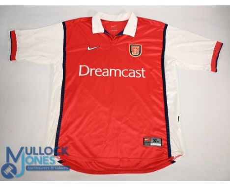 Arsenal FC Home football Shirt 1999-2000 Size XL. Nike / Dreamcast (VG)