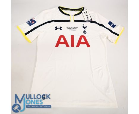 Tottenham Hotspur FC Home Football Shirt 2015 Capital One Cup Final Size XL. Under Armour / AIA (VG) with tags