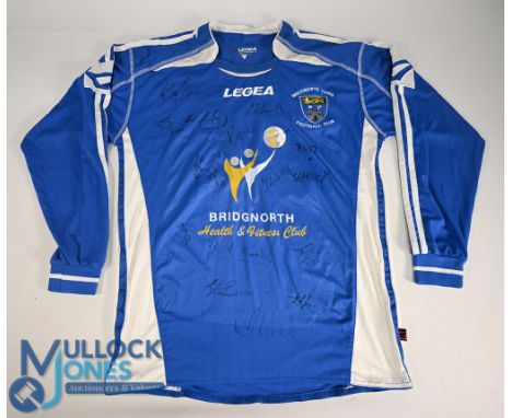 Bridgnorth Town FC Home Football Shirt #20 Hand signed on front with 15 signatures Size Adult Large Legea / Health and Fitnes