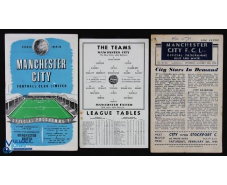 War time 1943/44 Manchester City v Manchester Utd War League Cup qualifying match 29 January 1944 at Maine Road (fixture on f