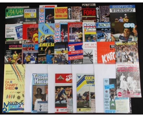 1985/86 Manchester Utd Div. 1 away match programmes complete season (22) including Newcastle Utd (December-postponed), Liverp