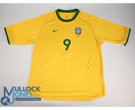 Brazil FC Home Football Shirt 2000-2002 #9 Ronaldo Size XL. Nike (VG)