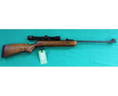 A B.S.A. 'Supersport' .22 cal break barrel air rifle with Tasco scope, as a post 1939 air weapon the restrictions of the Crim