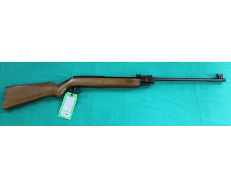 An 'original' .22 model 27 air rifle marked Made in Germany 02/74 (with part full pellet tub), as a post 1939 air weapon the 