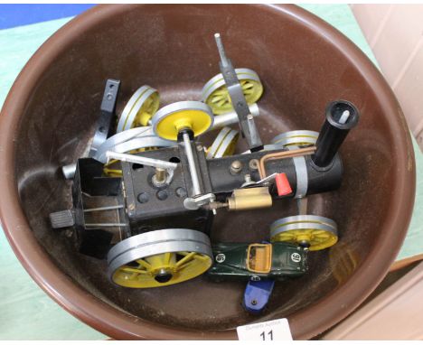 A Mamod steam roller and accessories etc
