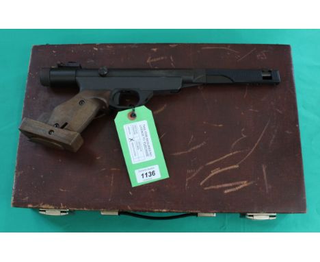 A 'Diana' model 10 .177 cal air pistol, S/No.28755, in fitted case with booklet and pellet tin, as a post 1939 air weapon the