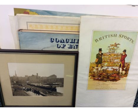 A selection of framed and unframed prints, to include British Sport prints after Henry Alken and a framed photograph of Birmi