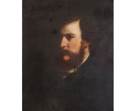 ALEXANDER JOHNSTON (1815 - 1891) Framed, signed, oil on canvas, Scottish School, bust length portrait of a bearded gentleman 