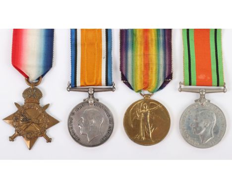 Great War Medals, 1914-15 Star medal, “2514 PTE. T.G. HERBERT DURH:L.I.”; British War medal, “376123 CPL. M.R. MILBURN R.A.”;