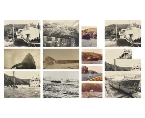 Shipwreck Photograph Mullion, Coverack, The Lizard &c. &c, Twenty photographs of the 'MV. Shoreham', off Mullion, 1982, all o