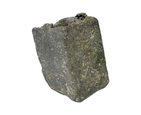 HMS. Association, lost in the Isles of Scilly in 1707 A lead container or possibly a ‘counter-weight’ (?). Square with two lu