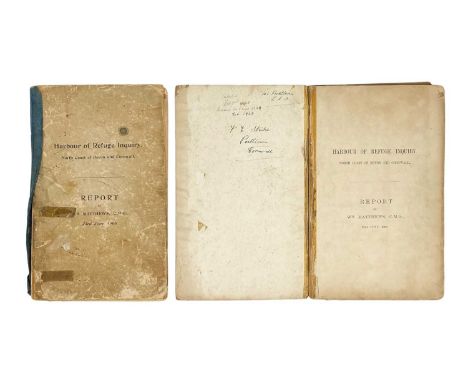 William Matthews C.M.G Harbour of Refuge inquiry North Coast of Devon and Cornwall First edition, ex owner inscriptions to fr