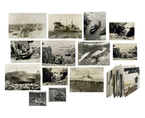 Shipwreck Photographs South Cornwall, Penzance and Mounts Bay &c. &c. The 'Jeane Horten'se', beached at Marazion 17th May 188