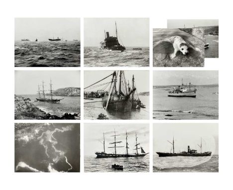 Shipwreck Photographs An elevated port bow view, taken from the cliffs, of the three masted sailing ship 'Alexander Yeats', a