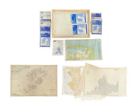 The Richard Larn Archive Admiralty Charts. One Hundred and Forty Six  Quite the collection, mostly all vg, some with graphite