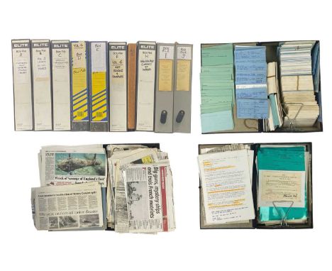 The Richard Larn Archive Ten file boxes of miscellaneous letters and correspondence, newspapers, ship lists, &c. &c.  Box A- 