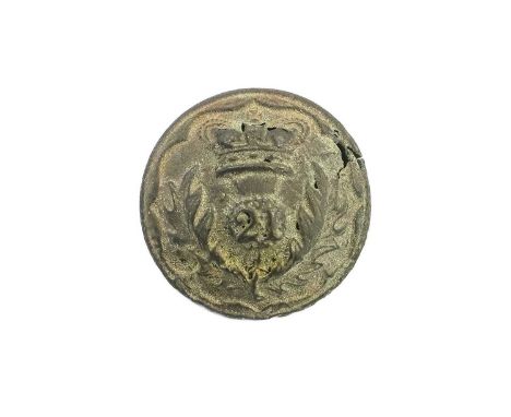 SS. Czar, lost on Vrogue Rock, Lizard Point, Cornwall, 1859 A Brass army uniform button, 21st Regiment of Foot The wreck ss.C