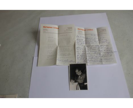 LEONARD MATTHEWS SIGNED LETTERS AND PHOTOGRAPH OF HUGH MCNEILL, - Leonard Matthews was editor, publisher, writer and illustra
