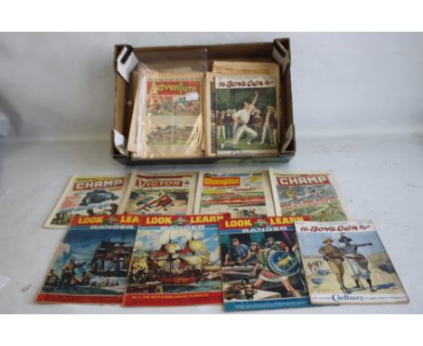 A QUANTITY OF 1960s, 70s and 80s BOYS COMICS to include 'Champion' #1 1966,  'Bullet' (20), 'Buddy' (5), 'Champ' (2), 'The Vi