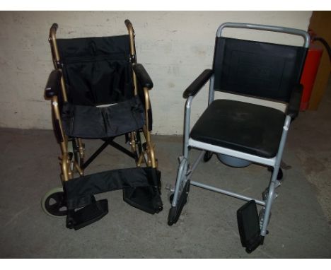 A FOLDING LIGHTWEIGHT WHEELCHAIR AND A MOBILE COMMODE