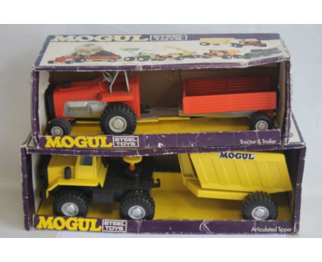 A BOXED MOGUL MECCANNO ARTICULATED TIPPER AND TRACTOR together with a boxed Mogul Meccanno tractor and trailer unit