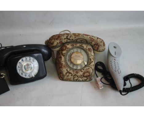 RICHARD STARK DESIGNER TELEPHONE CONVERTED also including Ericsson designer embroidered telephone converted and a limited edi
