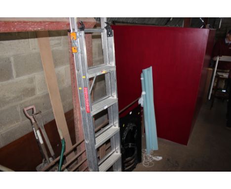 An aluminium step ladder