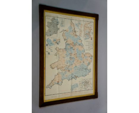 The Graphic Parliamentary Map, General Election 1892: Showing The members Returned For County Divisions And Boroughs...colour