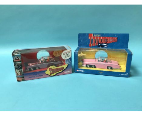 Two boxed Corgi Thunderbirds Fab 1 diecast cars