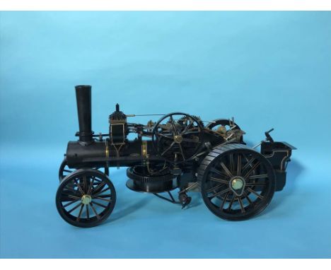 A live Accucraft Maxitrak Fowler ploughing engine, L 56cm