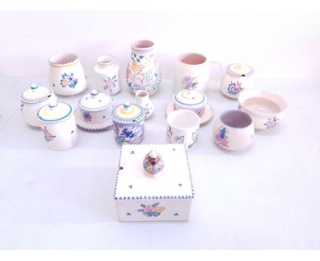 A collection of Poole Pottery, to include vases, honeypots, jars, bowls, etc... No condition report on this lot, Please View.