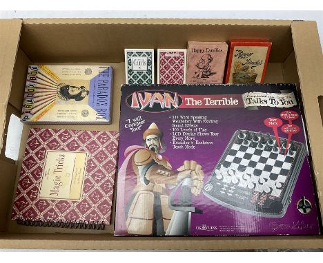 Quantity of games etc to include The Paradox Box, Ivan The Terrible chess game, Happy Families, etc