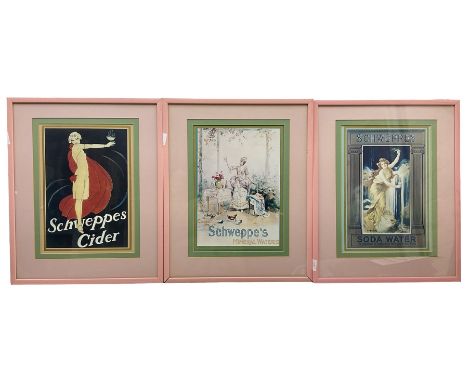 Set 3 vintage Schweppes advertisement prints (3)