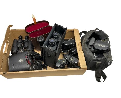 Quantity of binoculars to include pair of Sunagor Mega Zoom Fully Coated 15-80 X 70, Prinzlux, Telemax 5, Hoya 7x35 etc, toge